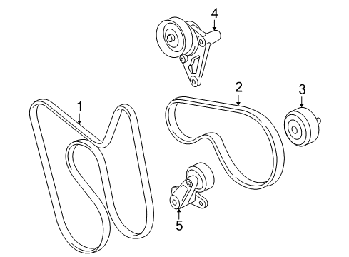 2010 Chevy Silverado 1500 Belts & Pulleys Diagram