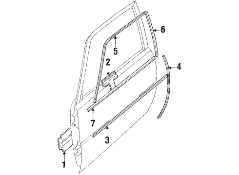 1985 Chevy Citation II Door & Components Diagram