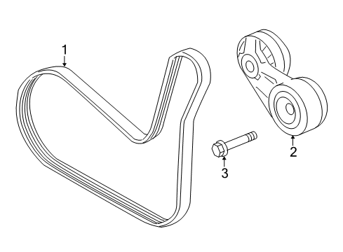 2009 Saturn Aura Belts & Pulleys Diagram