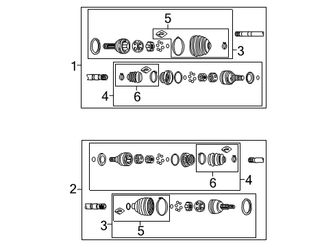 2011 Chevy Aveo5 Drive Axles - Front Diagram
