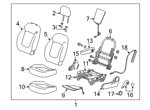 2013 Chevy Spark Cushion Cover Diagram for 95186538