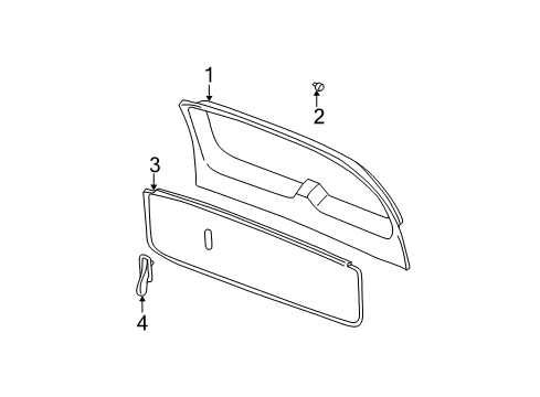 2000 Chevy Tahoe Trim Panel Retainer Diagram for 15721297