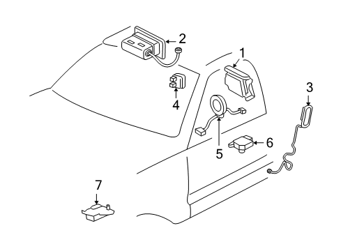 2006 Chevy Suburban 2500 Air Bag Components Diagram