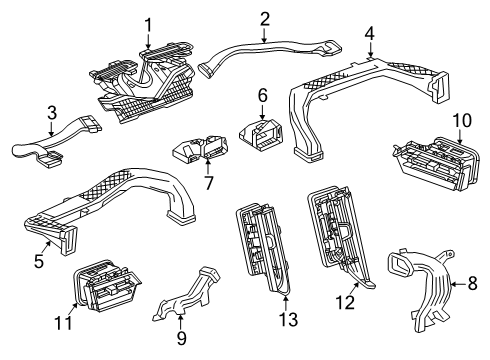 2025 GMC Yukon XL Ducts Diagram