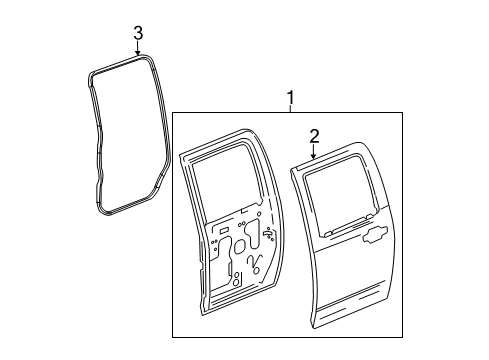 2008 Chevy Colorado Door & Components Diagram 2 - Thumbnail