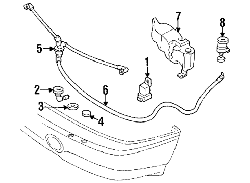 1994 Pontiac Bonneville Wiper & Washer Components Diagram