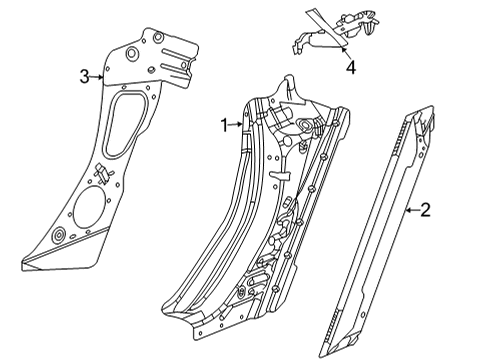 2025 Chevy Corvette Lock Pillar Diagram