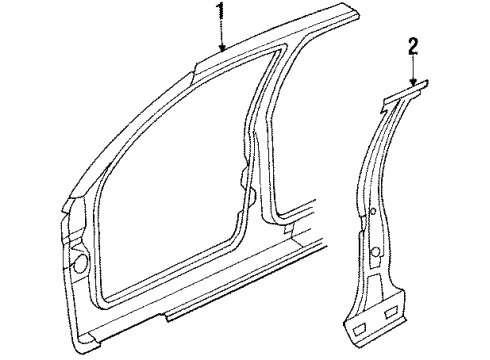 1985 Pontiac J2000 Sunbird Center Pillar Diagram