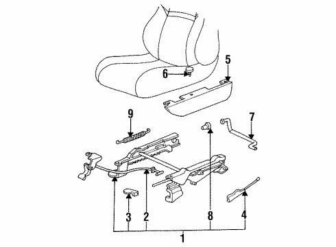 2000 Pontiac Firebird Tracks & Components Diagram