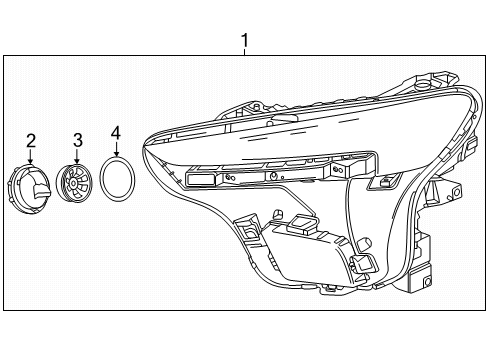 2024 Buick Encore GX Headlamp Components Diagram