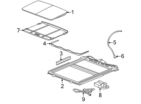 2011 Cadillac STS Sunroof Diagram