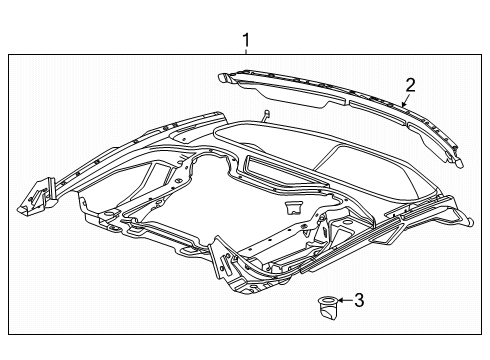 2025 Chevy Corvette Rear Floor & Rails Diagram