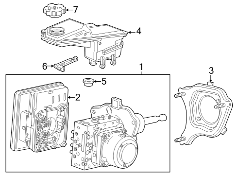 2021 GMC Acadia Dash Panel Components Diagram