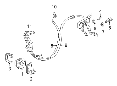 2000 Oldsmobile Alero Cable Clip Diagram for 22647907