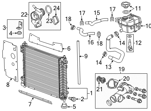 2011 Cadillac SRX Thermostat Housing Diagram for 12638186