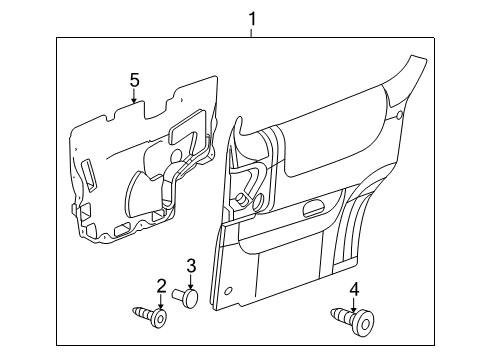 2006 Saturn Relay Interior Trim - Side Door Diagram