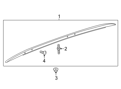 2024 Cadillac XT5 Side Rail Hole Plug, Black Diagram for 84122996