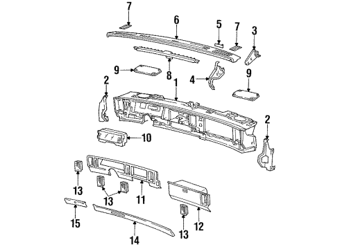 1992 Buick LeSabre Instrument Panel Diagram