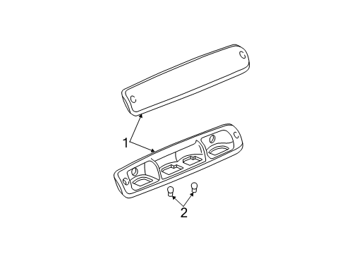 2006 Cadillac Escalade High Mount Lamp Diagram for 15044516