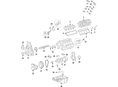 2024 Cadillac Escalade Camshaft & Timing Diagram