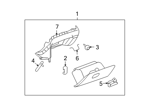 2009 Saturn Aura Latch Diagram for 25962405