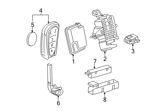 2023 Chevy Camaro Mount Bracket Diagram for 84186601