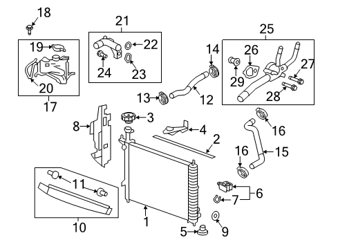 2011 GMC Acadia Side Baffle, Driver Side Diagram for 22772824