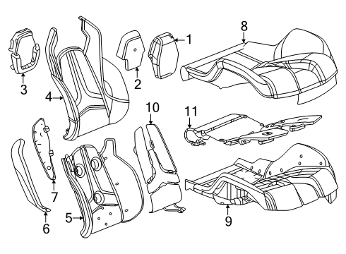 2024 Chevy Corvette Passenger Seat Components Diagram 4 - Thumbnail