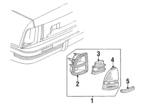 1990 Pontiac Sunbird Tail Lamps Diagram