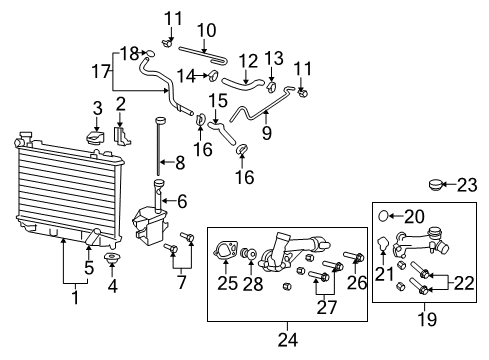 2009 Pontiac G8 Expansion Tank Diagram for 92164620
