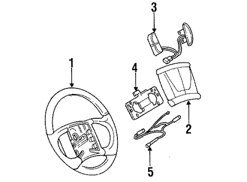 1994 Buick Regal Steering Wheel & Trim Diagram