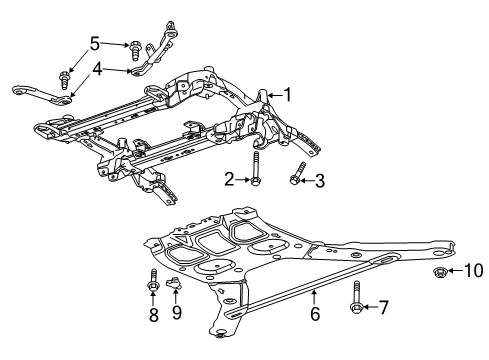 2024 Chevy Camaro Suspension Mounting - Front Diagram