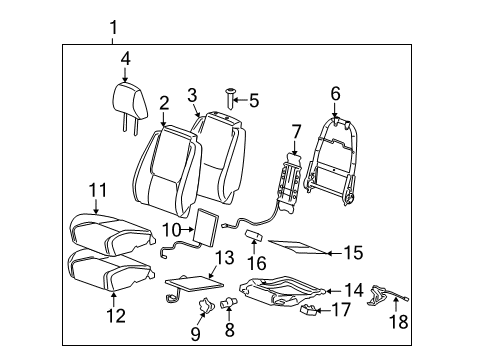2009 Chevy Equinox Heater Element, Driver Side Diagram for 19150204