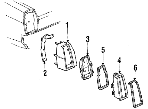1984 Oldsmobile 98 Socket & Wire Diagram for 8914822