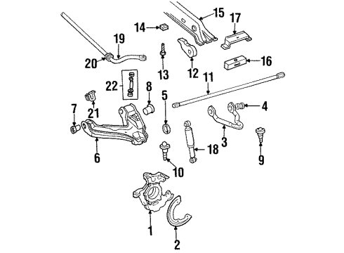 1991 Chevy C1500 Front Suspension Components Diagram
