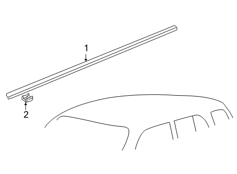 2000 Chevy Tracker Exterior Trim - Roof Diagram 2 - Thumbnail