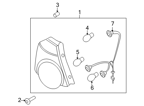 2009 Pontiac G3 Bulbs Diagram 5 - Thumbnail
