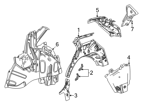 2024 Chevy Blazer EV Inner Structure - Quarter Panel Diagram