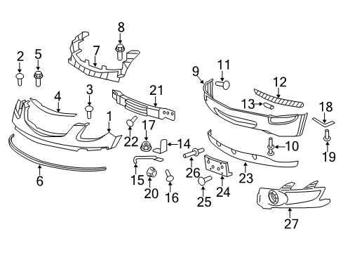 2009 Buick Enclave Striker Bolt Diagram for 11570173