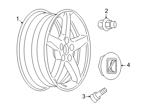 2009 Saturn Sky Wheel Covers & Trim Diagram