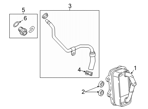 2025 Cadillac XT6 Engine Oil Cooler Diagram