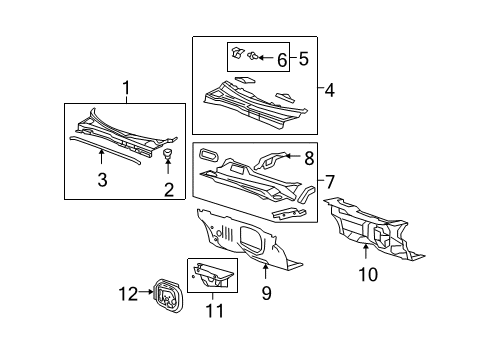 2013 GMC Acadia Weatherstrip Diagram for 22761902
