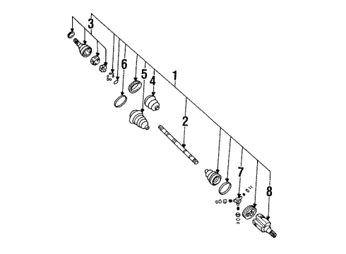 1993 Chevy Cavalier Axle Shaft - Front Diagram