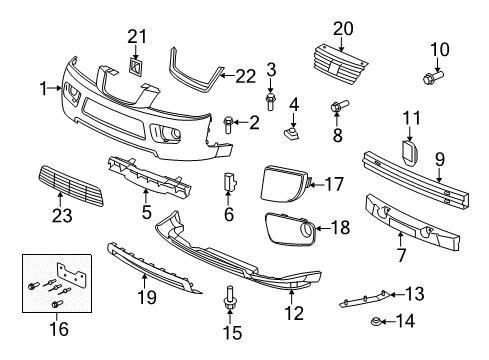 2007 Saturn Vue Air Deflector Diagram for 15145505