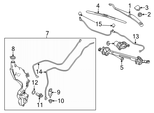 2025 Buick Enclave Wiper & Washer Components Diagram 2 - Thumbnail