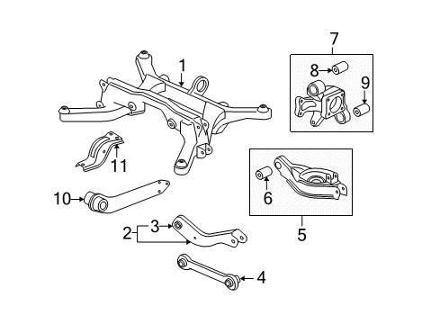2007 Pontiac Torrent Rear Suspension Components Diagram 2 - Thumbnail
