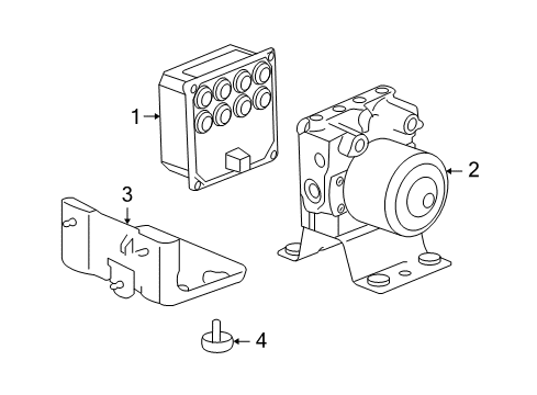 2009 Chevy Malibu ABS Components Diagram