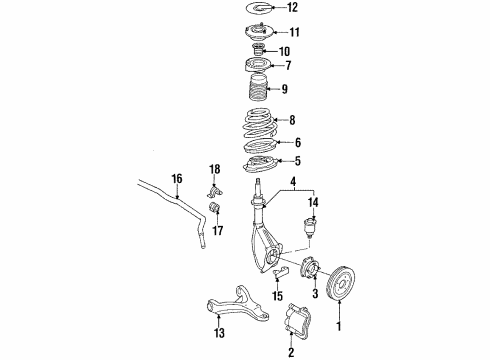 1992 Oldsmobile Cutlass Supreme Front Brakes Diagram