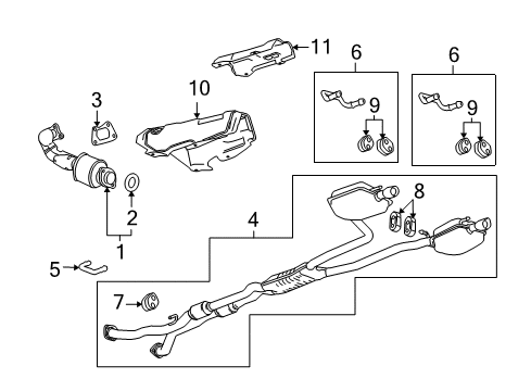 2012 Cadillac CTS Exhaust System Diagram