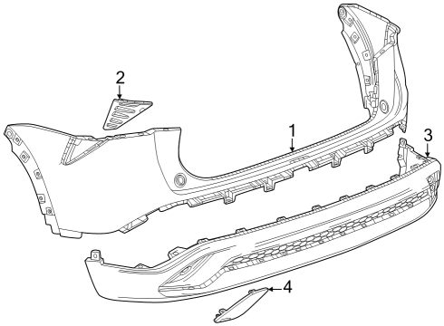 2025 Chevy Trax Bumper & Components - Rear Diagram